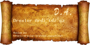 Drexler Arétász névjegykártya